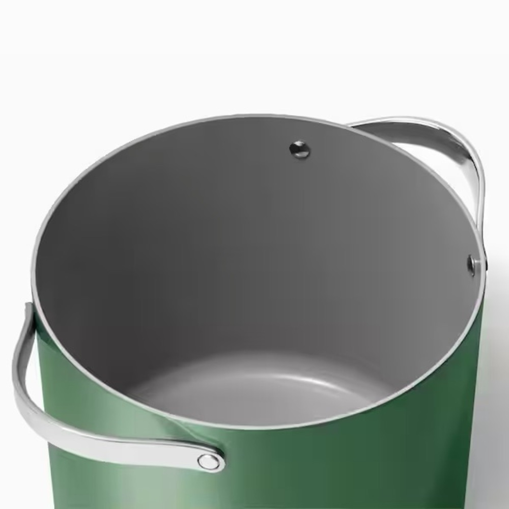 NEW $215 Caraway 12 qt Stock Pot With Lid Non-Stick Ceramic - Sage Green - Picture 5 of 12